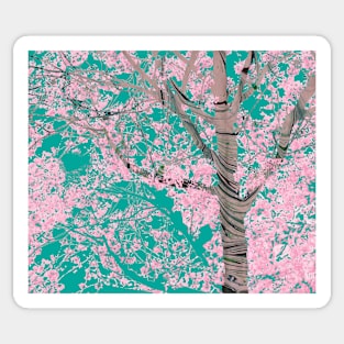 Spring Dark Cherry Blossoms Sticker